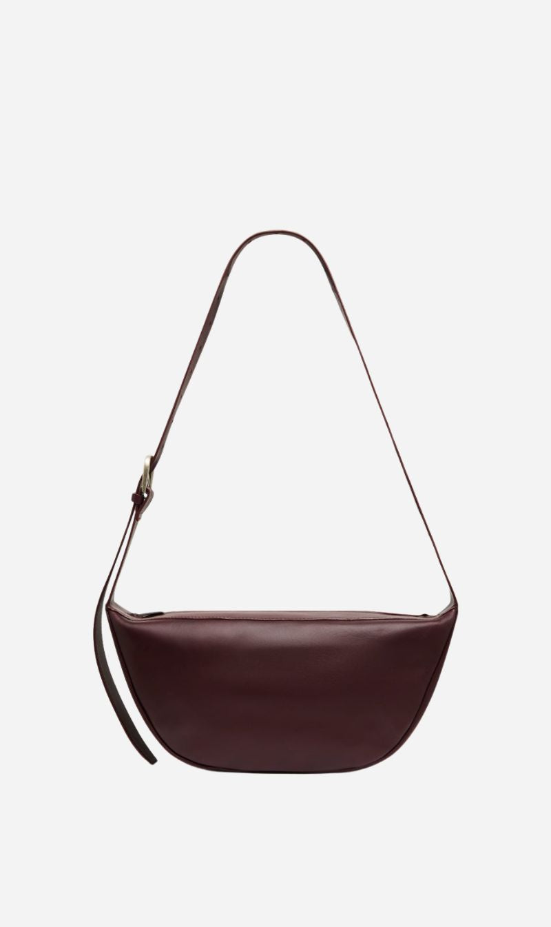 St Agni | Adjustable Cresent Bag - Bordeaux