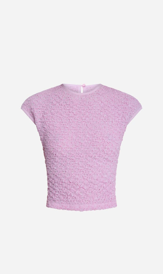 Wynn Hamlyn | Shirred Cotton Top - Pink