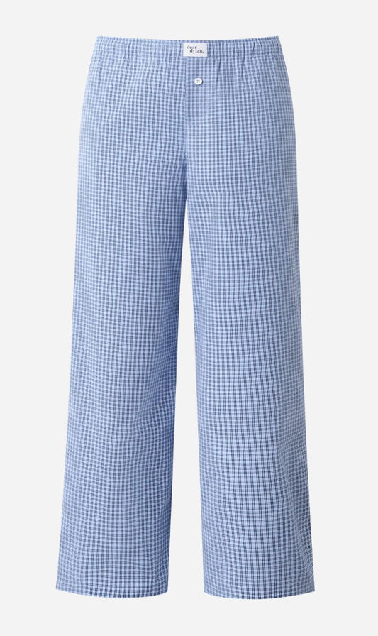 Dear Dylan | Boxer Pant - Sky Blue Plaid