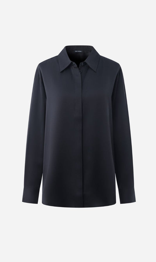 Dear Dylan | Dylan Silk Shirt - Noir