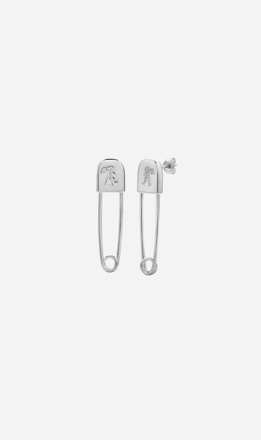Karen Walker | Runaway Safety Pin Studs - Silver