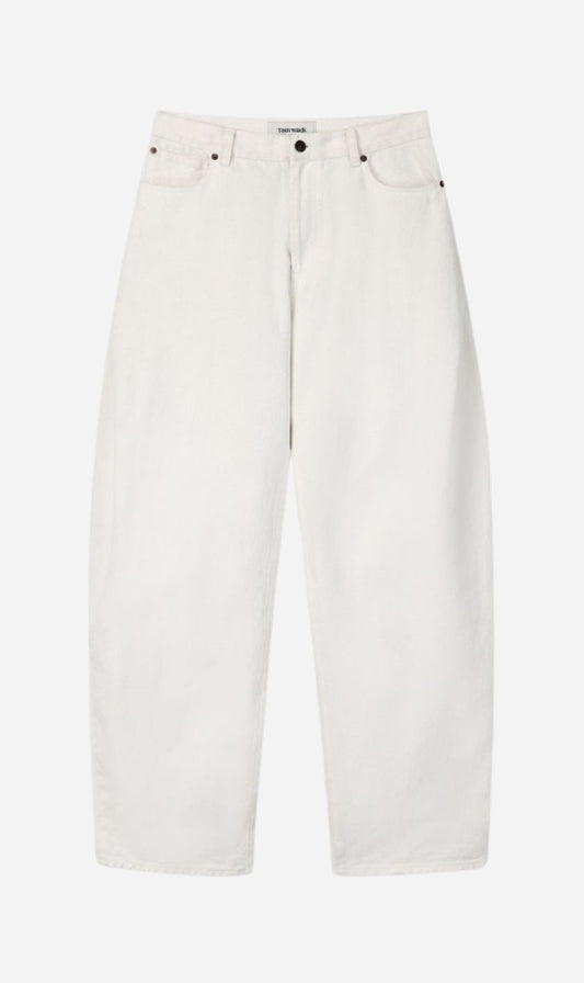 Tonywack | Side Tuck Curved Denim Jeans - Ecru