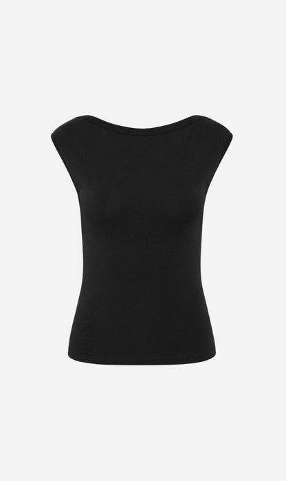 St Agni | Organic Cotton Ballerina Top - Jet Black