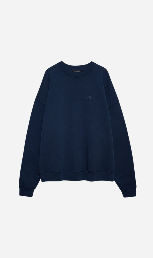 Anine Bing | Miles Sweatshirt Framed Monogram - Washed Navy