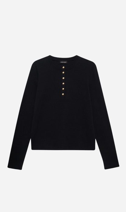 Anine Bing | Alessia Long Sleeve Tee - Black