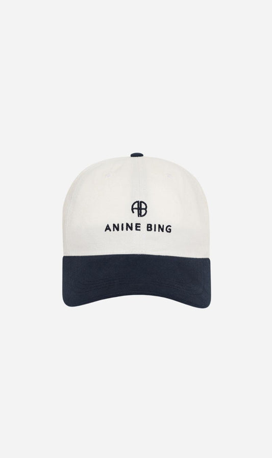 Anine Bing | Jeremy Baseball Cap - Ivory & Navy