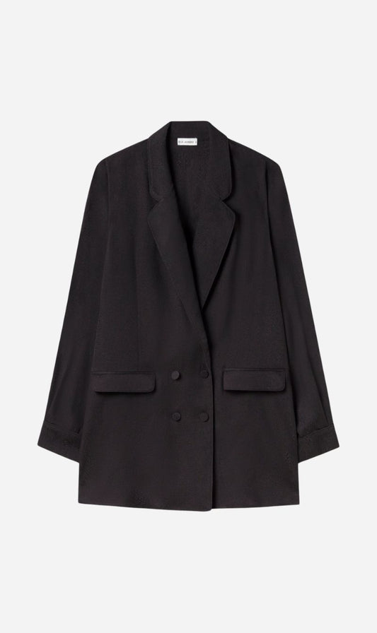 Silk Laundry | Relaxed Blazer - Coral Jaquard