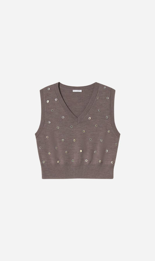 Silk Laundry | V Neck Sweater - Pearl