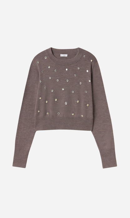 Silk Laundry | Cropped Crewneck - Pearl