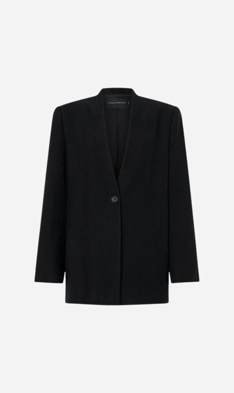 Camilla and Marc | Conic Loopback Blazer - Black
