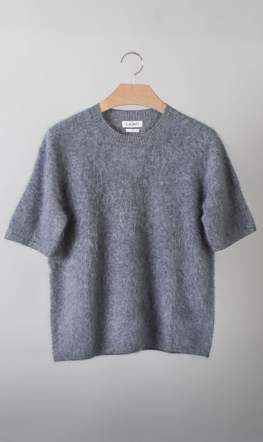 Laing | Brushed Cashmere T.Shirt - Grey Marle
