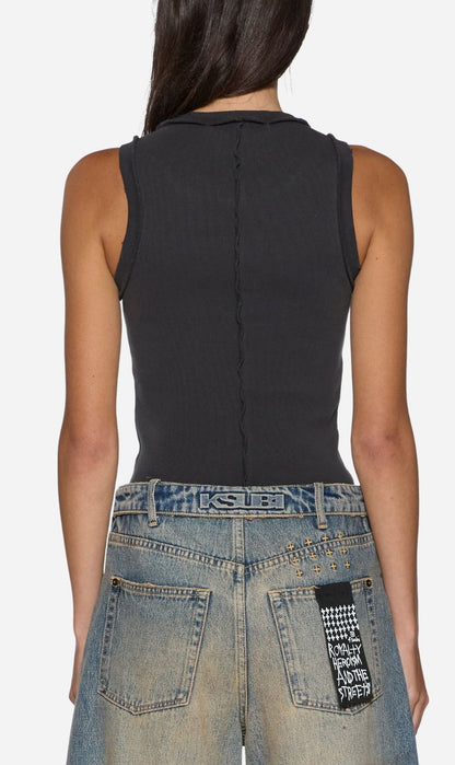 Ksubi | Badge Origin Tank - Washed Black