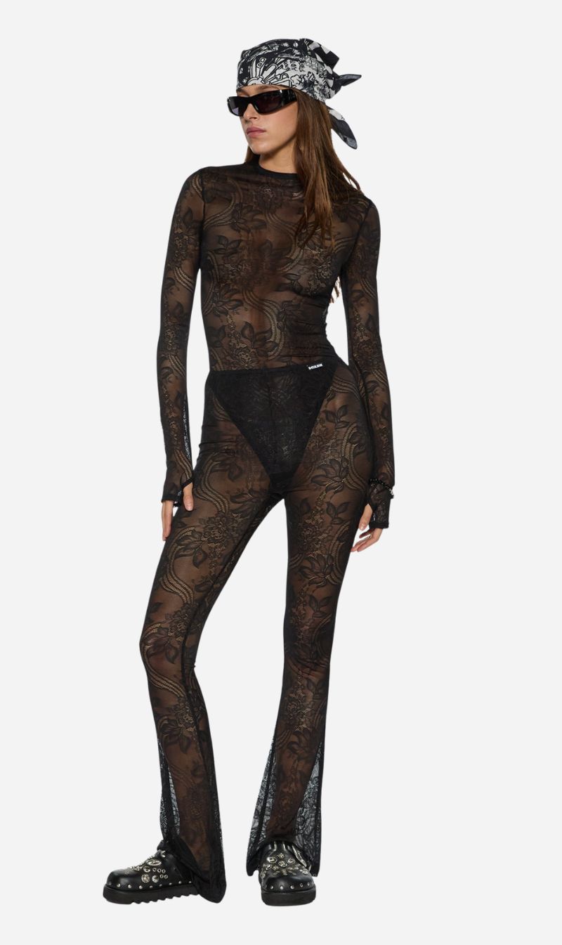 Ksubi | Flare Pant - Black Lace