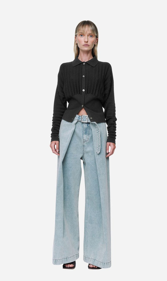 Wynnn Hamlyn | Utility Wrap Jeans - Light Blue Denim