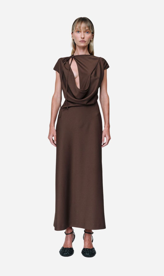 Wynn Hamlyn | Maeve Maxi Dress - Chocolate