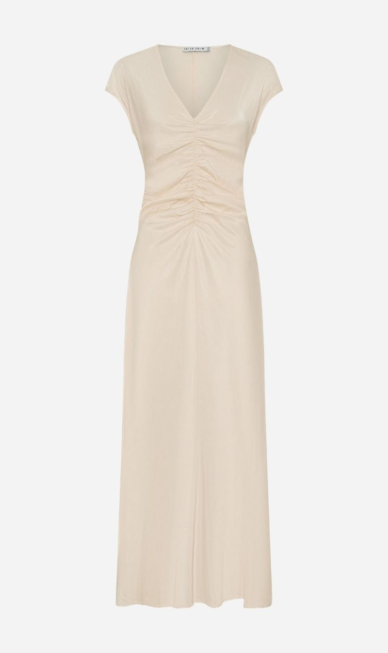 Third Form | Allure Gathered Tee Dress - Baby's Breath