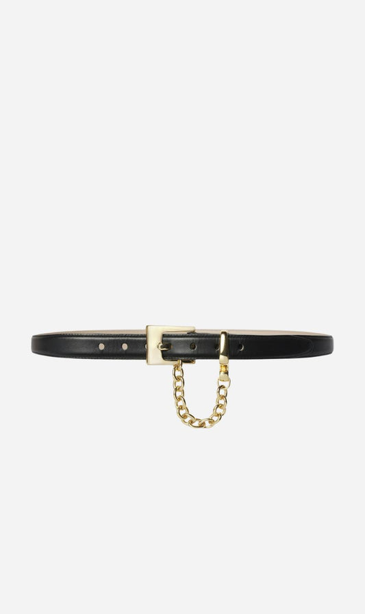 Frame Denim | The Chain Detail Belt - Black