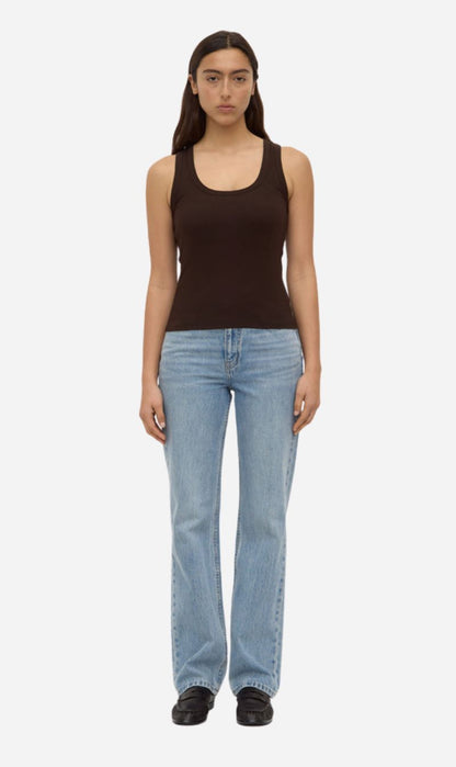 Assembly Label | Robyn Scoop Neck Rib Tank - Ganache