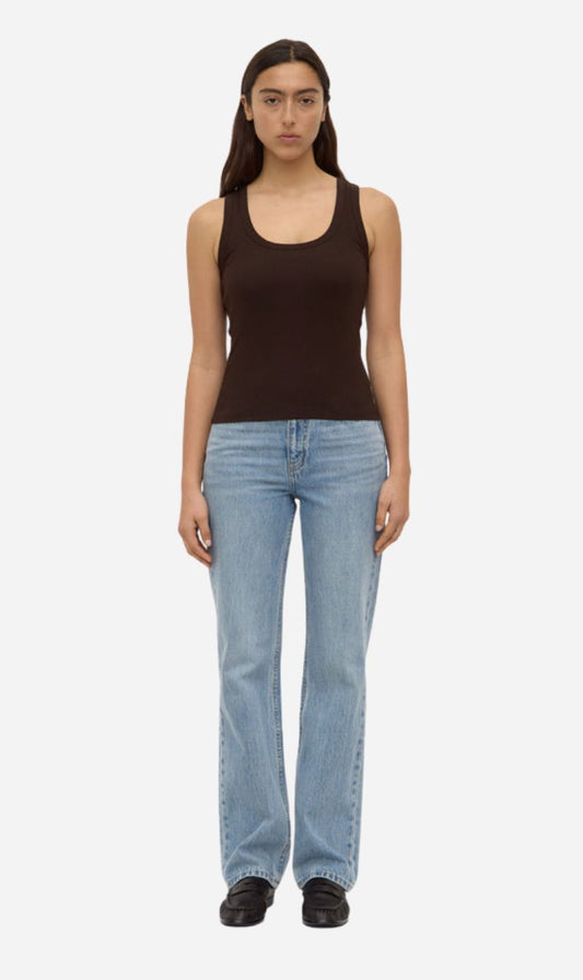Assembly Label | Robyn Scoop Neck Rib Tank - Ganache