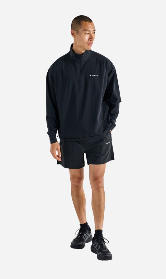 Malbon | Performance Quarter Zip Shell Pullover - Black