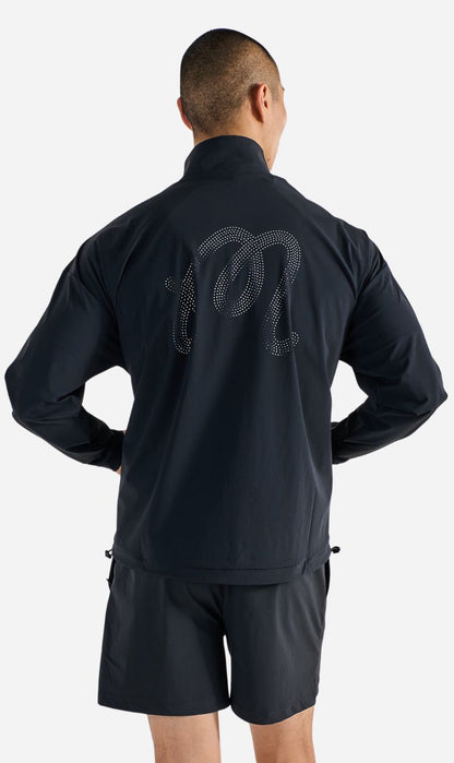 Malbon | Performance Quarter Zip Shell Pullover - Black