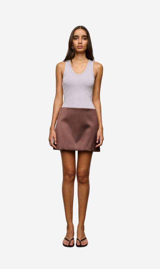One Of Others | Everly Mini Skirt - Cacao