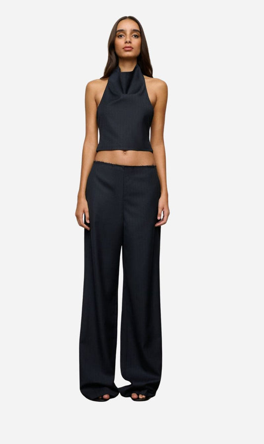 One Of Others | Margot Pant - Navy Pinstripe
