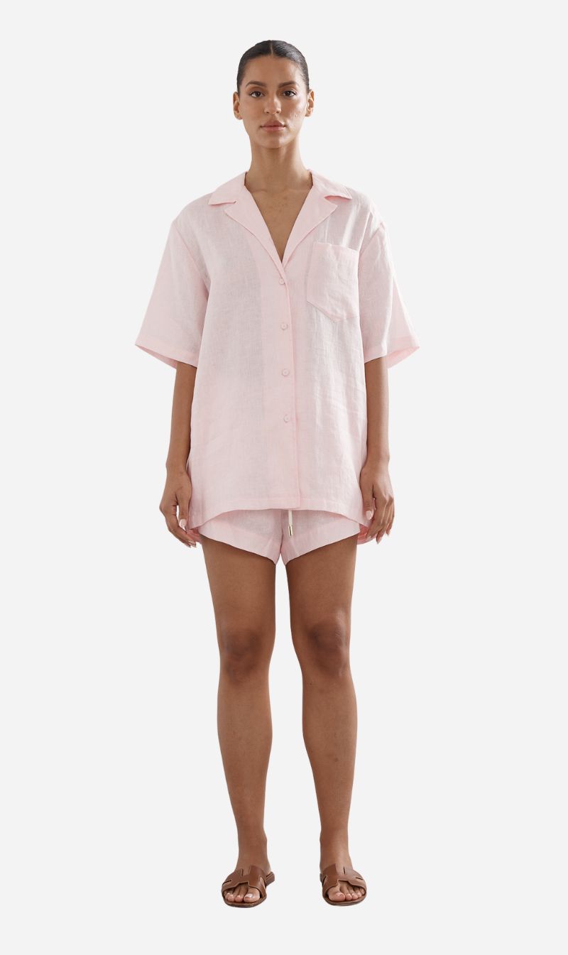 Caitlin Crisp | Juno Short - Pink Linen