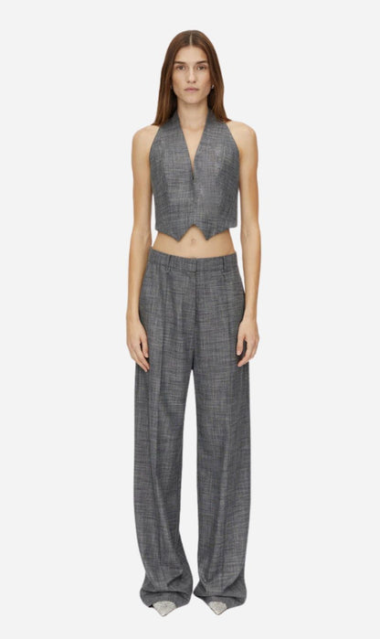 Camilla and Marc | Zazu Cropped Vest Top - Charcoal Marle