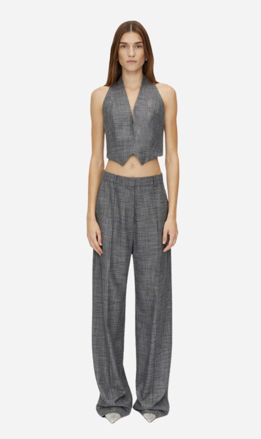 Camilla and Marc | Zazu Cropped Vest Top - Charcoal Marle