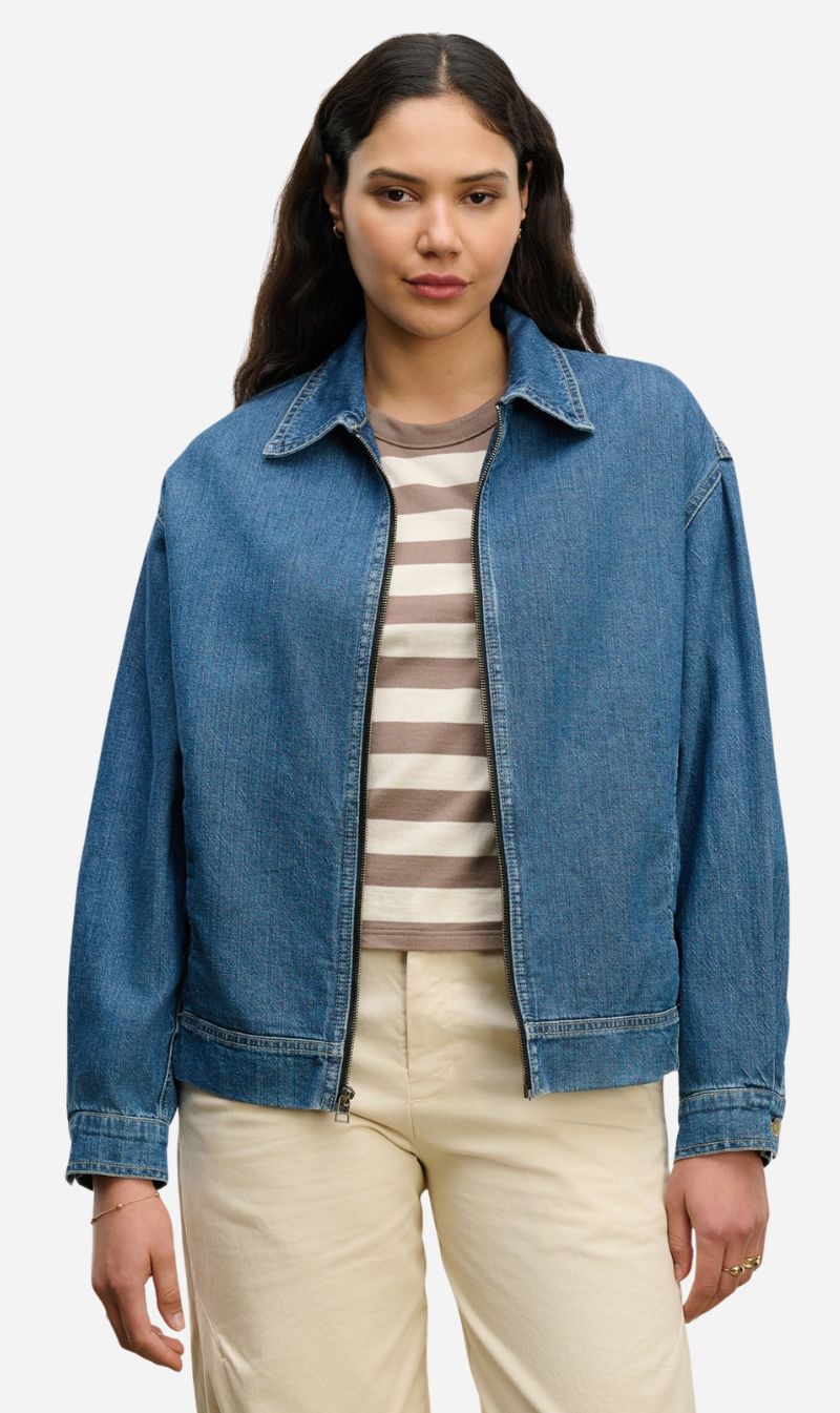 Velvet | Porter Denim Zip Up Jacket - Classic