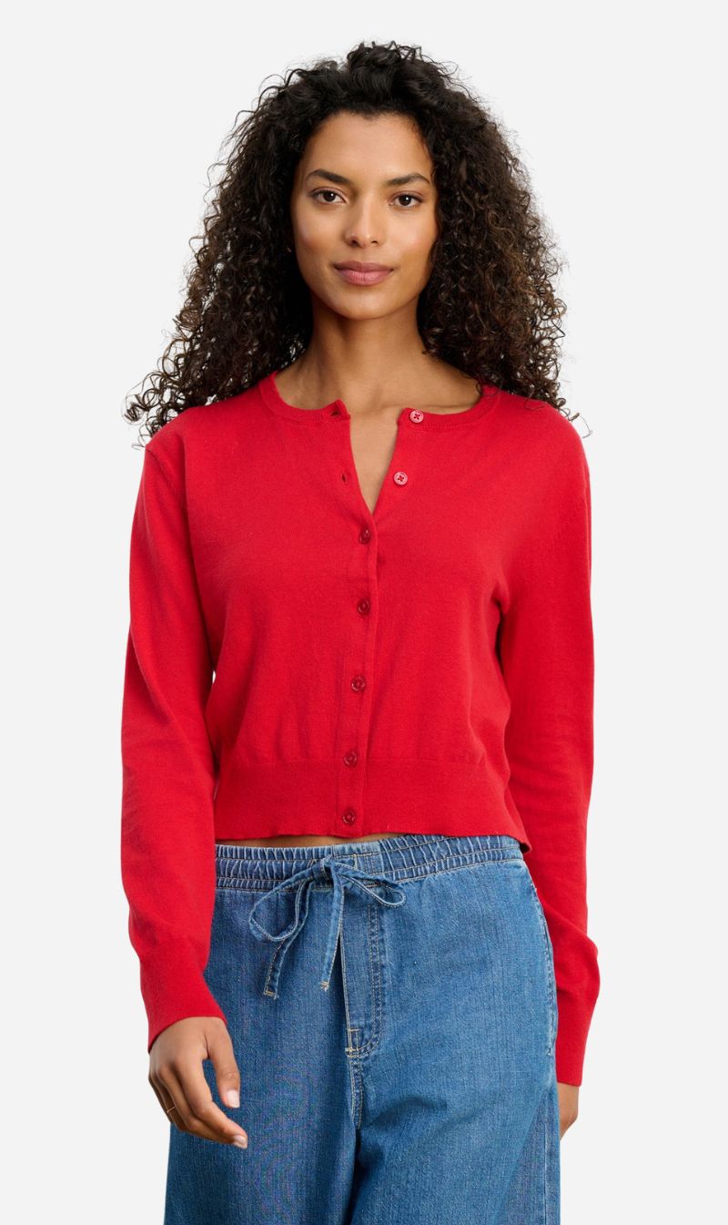 Velvet | Violette Cardigan - Red