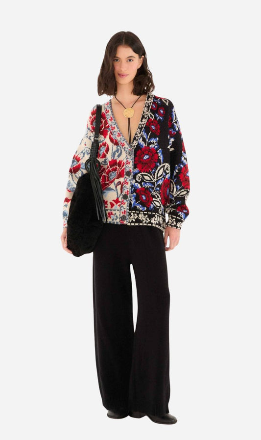 Farm Rio | Knit Cardigan - Mixed Valentina Black
