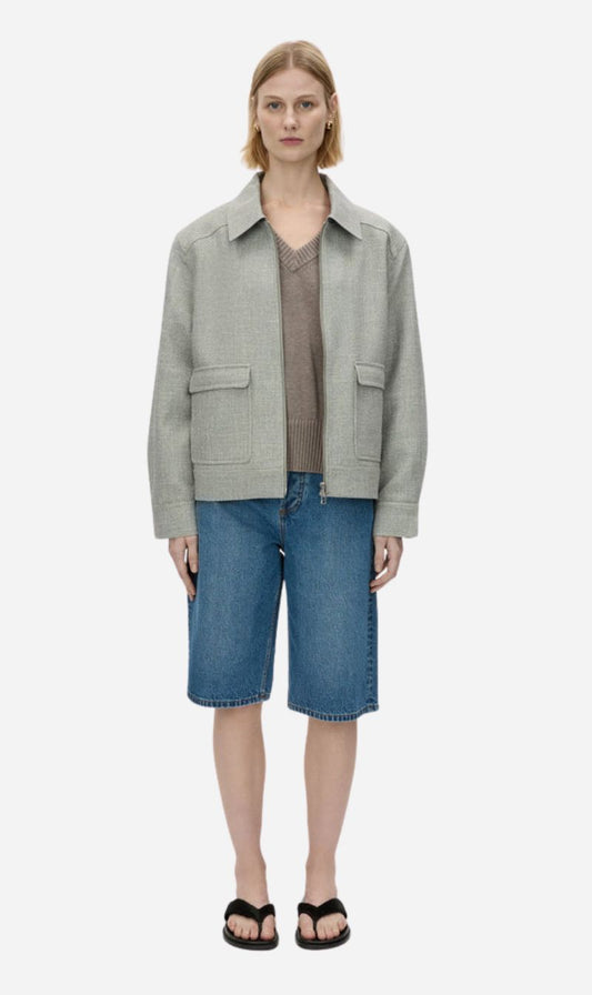 Camilla and Marc | Wright Collared Jacket - Reed Green