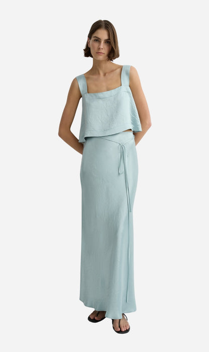 Bondi Born | Kobe Bias Maxi Skirt - Mist