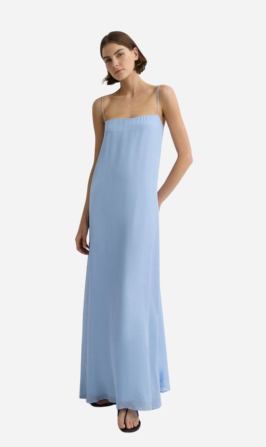 Bondi Born | Capri Silk Chiffon Cami Dress - Sky