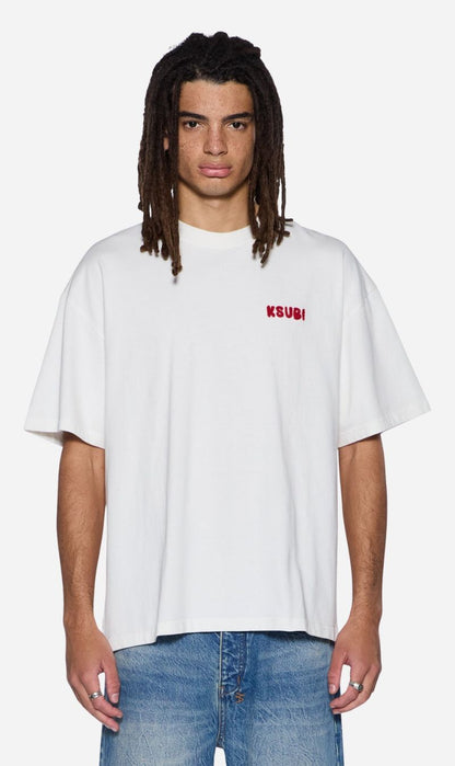 Ksubi | Mekanik Ekcess Short Sleeve Tee - Vintage White
