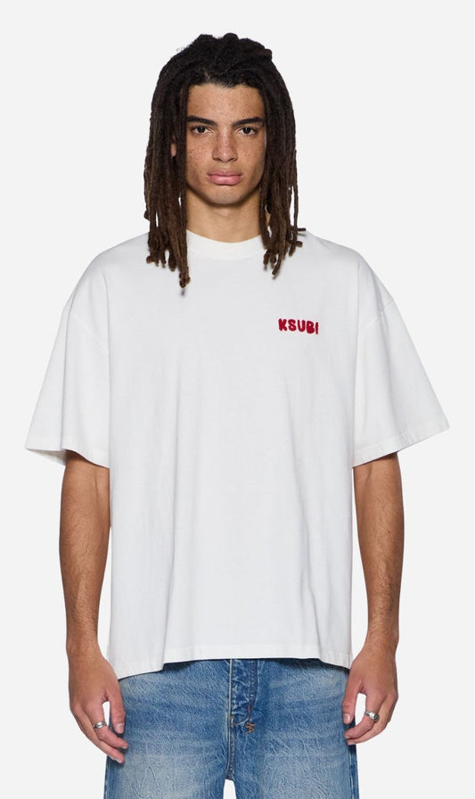 Ksubi | Mekanik Ekcess Short Sleeve Tee - Vintage White