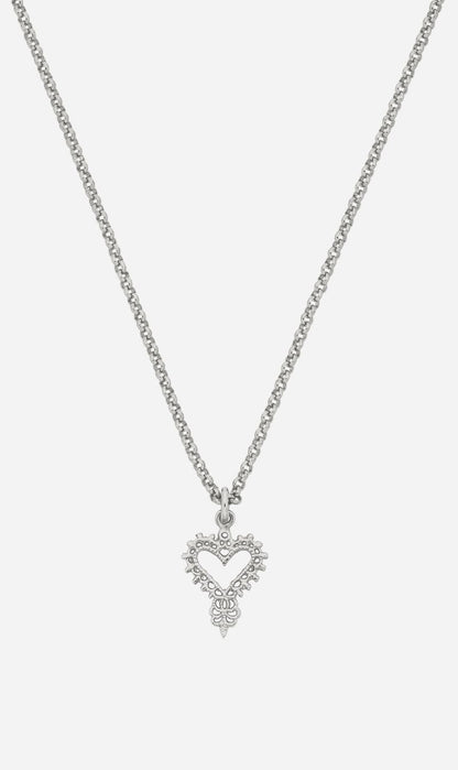 Zoe & Morgan | Mini Gypsy Heart Necklace - Silver