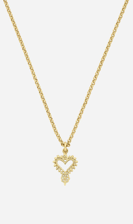 Zoe & Morgan | Mini Gypsy Heart Necklace - Gold