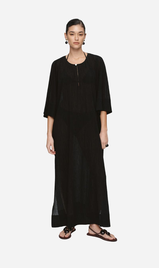 Marle | Kaftan - Black Crinkle