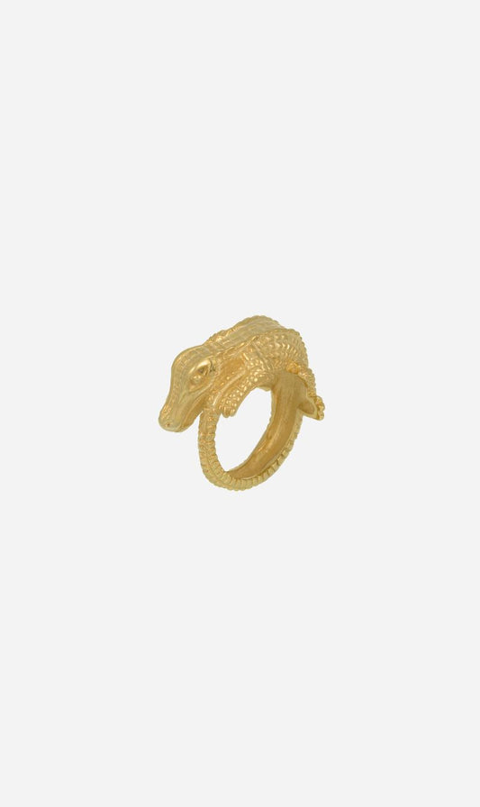 Zoe & Morgan | Crocodile Ring - Gold Vermeil