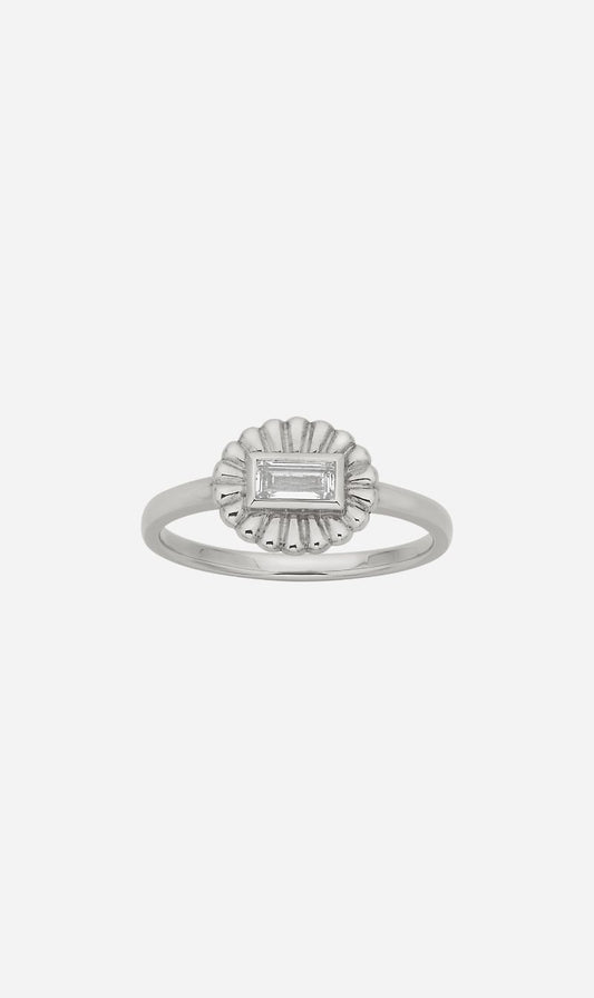 Zoe & Morgan | Odette Ring - Silver/Baguette White Topaz