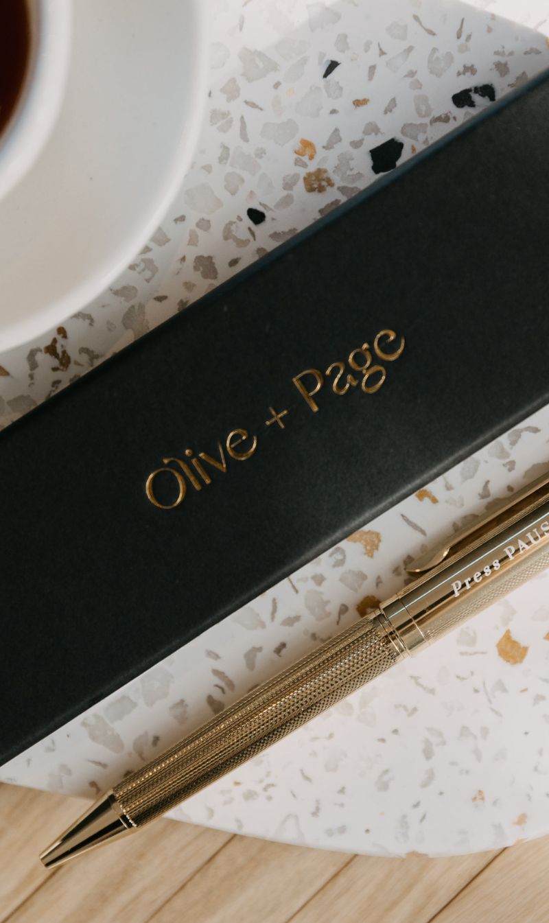 Olive + Page | Press Pause Signature Pen