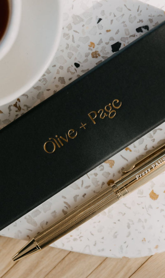 Olive + Page | Press Pause Signature Pen