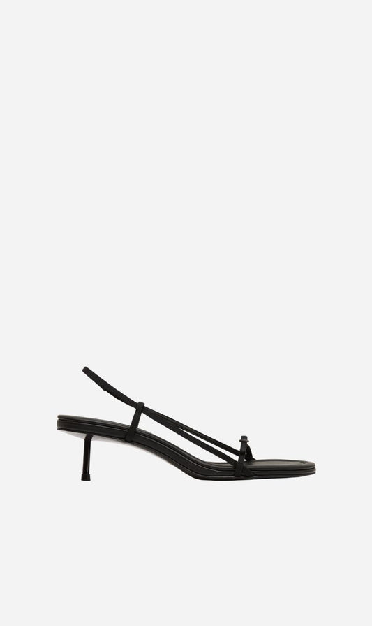 St Agni | Petit Belt Sling Back Heel - Black