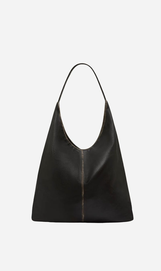 St Agni | Brushed Large Tote - Black