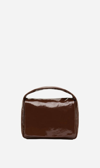 St Agni | Petit Soft Satchel - Patent Liqueur