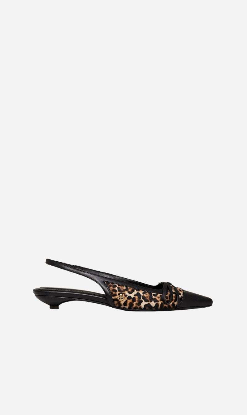 Anine Bing | Zoey Sling Back Heels - Leopard
