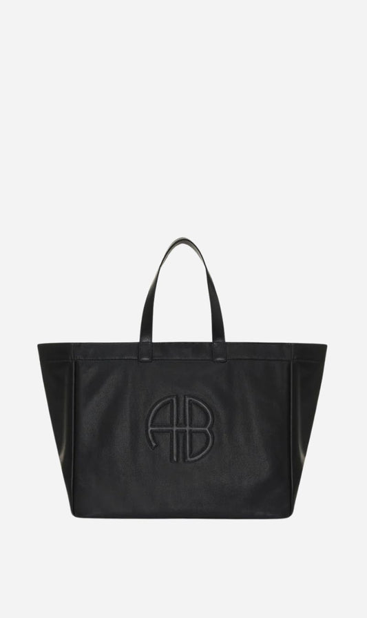 Anine Bing | Large Rio Tote - Black Recycled Leather